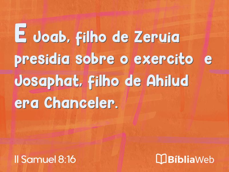 II Samuel 8:16 em imagem para compartilhar