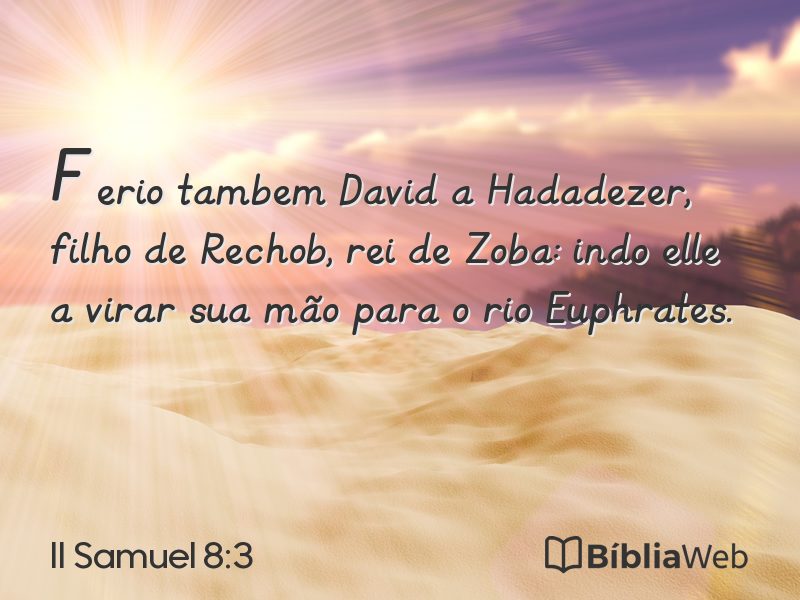 II Samuel 8:3 em imagem para compartilhar