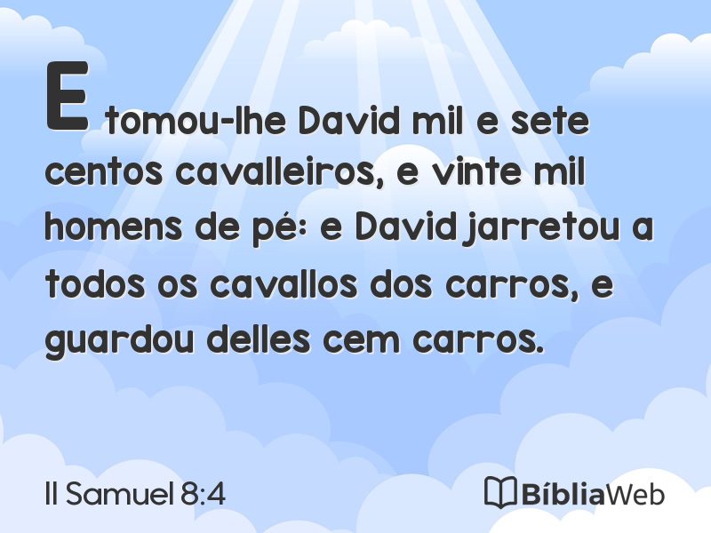 II Samuel 8:4 em imagem para compartilhar
