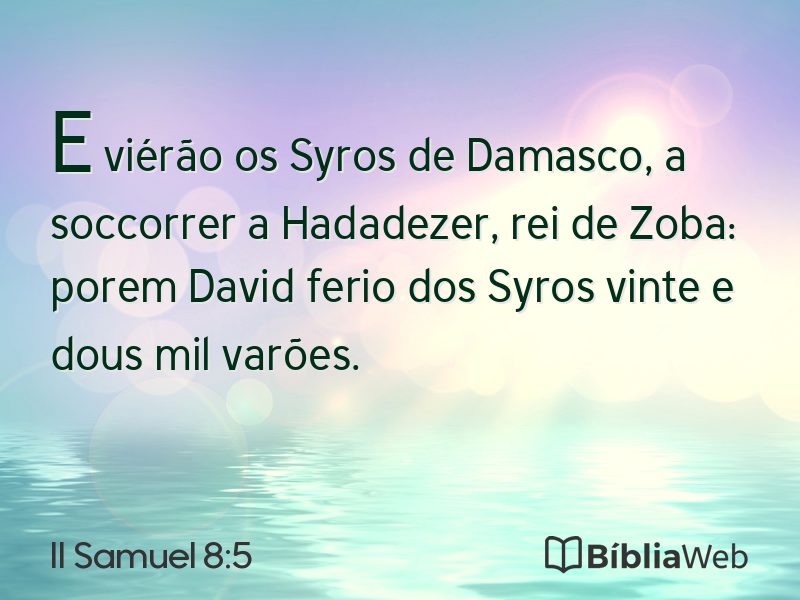 II Samuel 8:5 em imagem para compartilhar