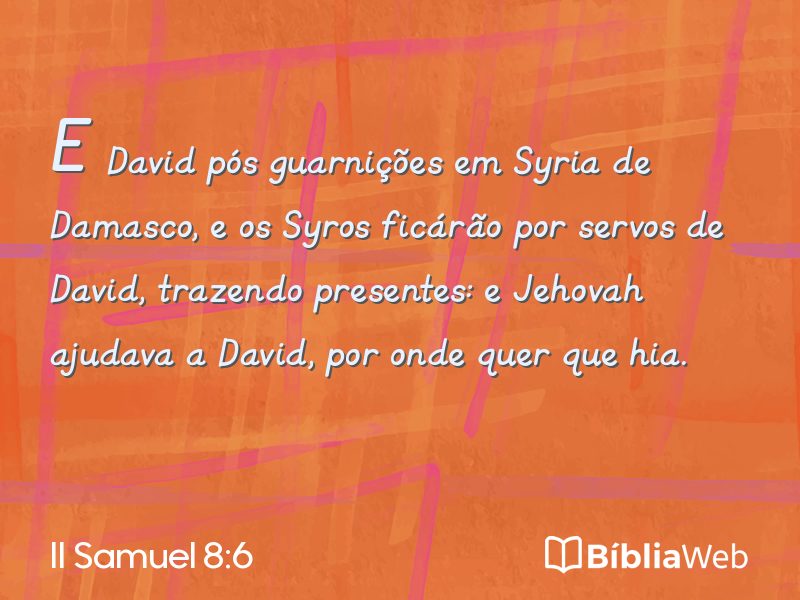 II Samuel 8:6 em imagem para compartilhar