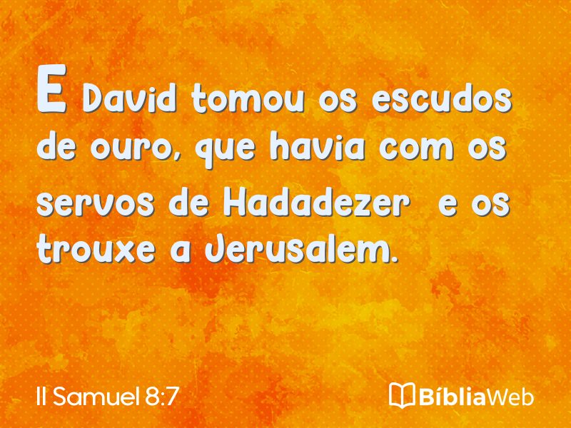 II Samuel 8:7 em imagem para compartilhar