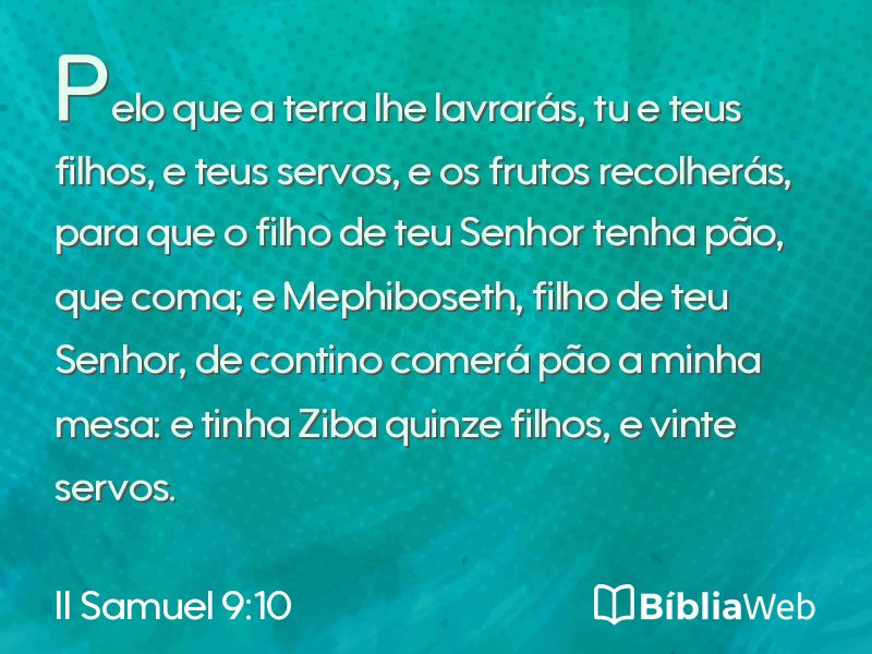II Samuel 9:10 em imagem para compartilhar