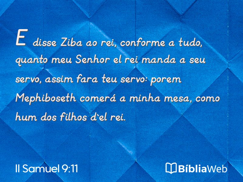 II Samuel 9:11 em imagem para compartilhar