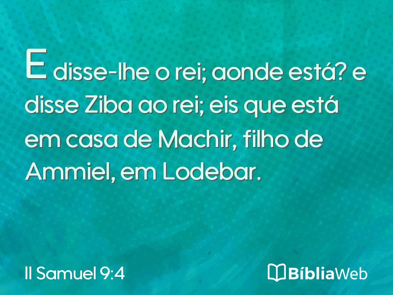 II Samuel 9:4 em imagem para compartilhar