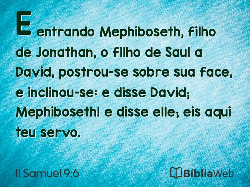 II Samuel 9:6 em imagem para compartilhar