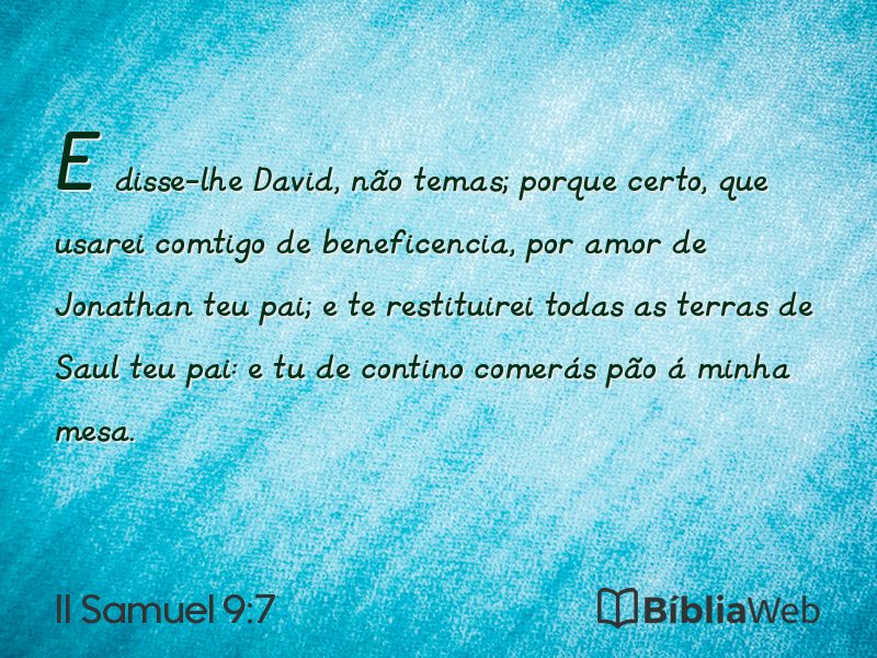 II Samuel 9:7 em imagem para compartilhar