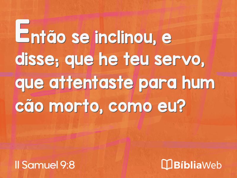II Samuel 9:8 em imagem para compartilhar