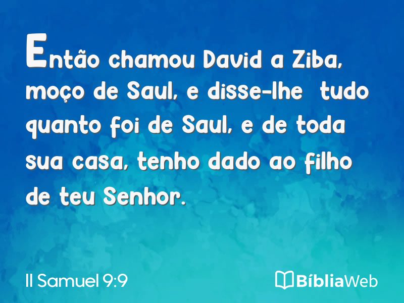 II Samuel 9:9 em imagem para compartilhar