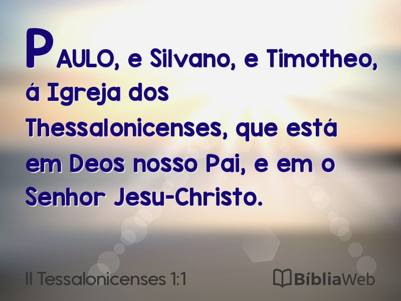 II Tessalonicenses 1:1 em imagem para compartilhar