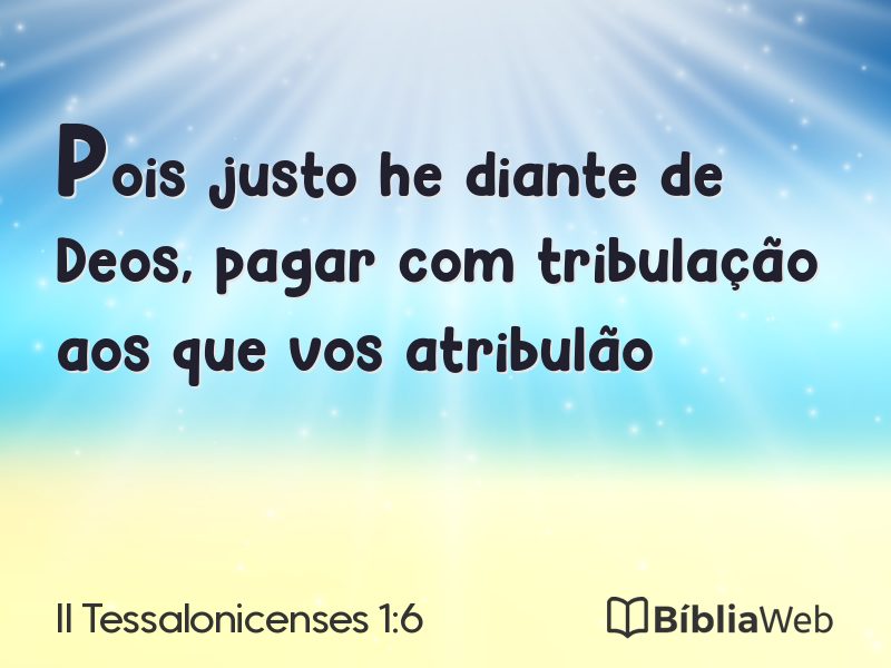 II Tessalonicenses 1:6 em imagem para compartilhar