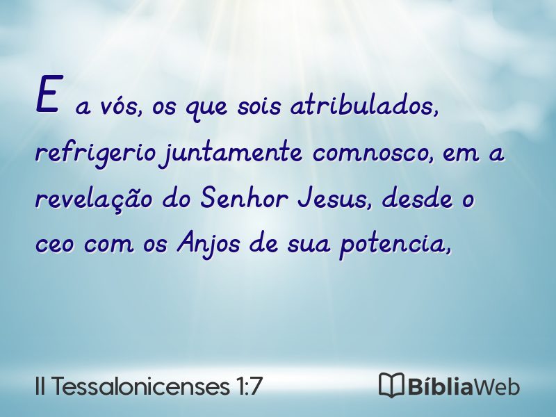 II Tessalonicenses 1:7 em imagem para compartilhar