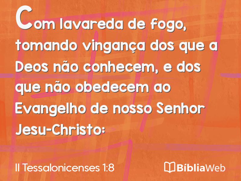 II Tessalonicenses 1:8 em imagem para compartilhar
