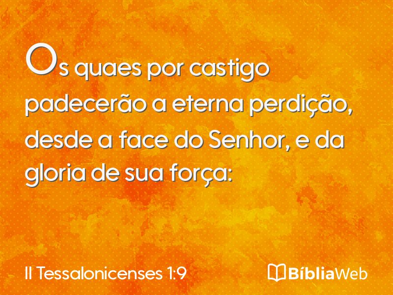 II Tessalonicenses 1:9 em imagem para compartilhar