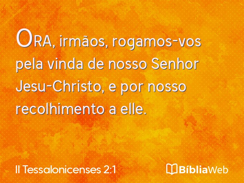II Tessalonicenses 2:1 em imagem para compartilhar