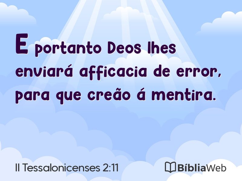 II Tessalonicenses 2:11 em imagem para compartilhar