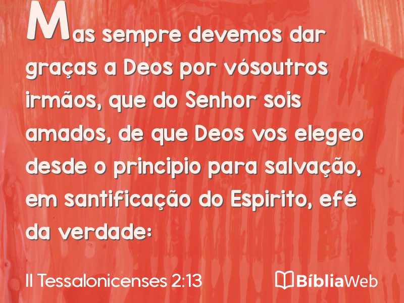 II Tessalonicenses 2:13 em imagem para compartilhar