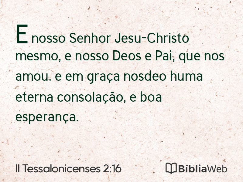 II Tessalonicenses 2:16 em imagem para compartilhar
