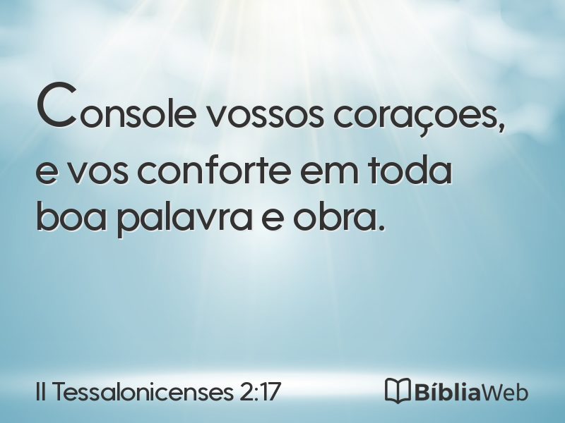 II Tessalonicenses 2:17 em imagem para compartilhar