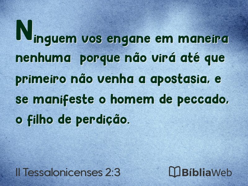II Tessalonicenses 2:3 em imagem para compartilhar