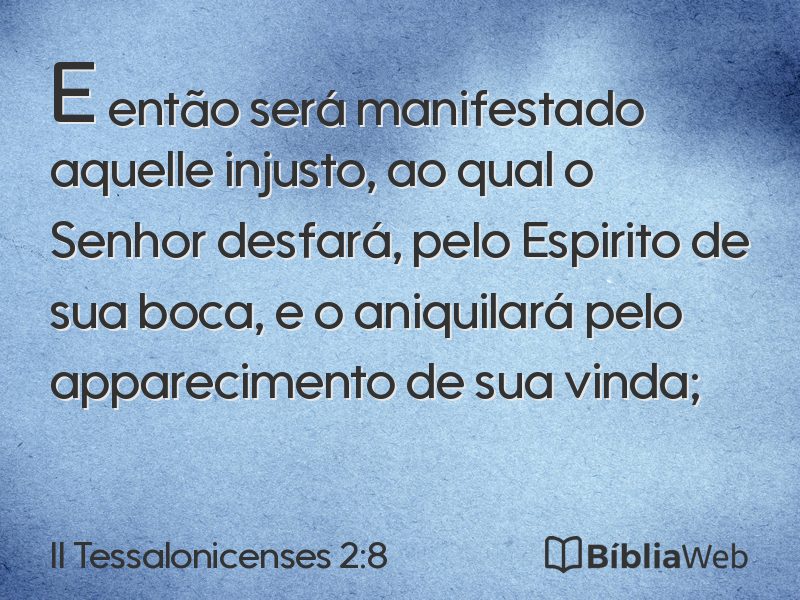 II Tessalonicenses 2:8 em imagem para compartilhar