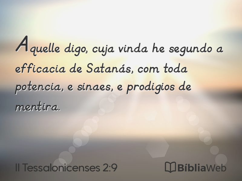 II Tessalonicenses 2:9 em imagem para compartilhar
