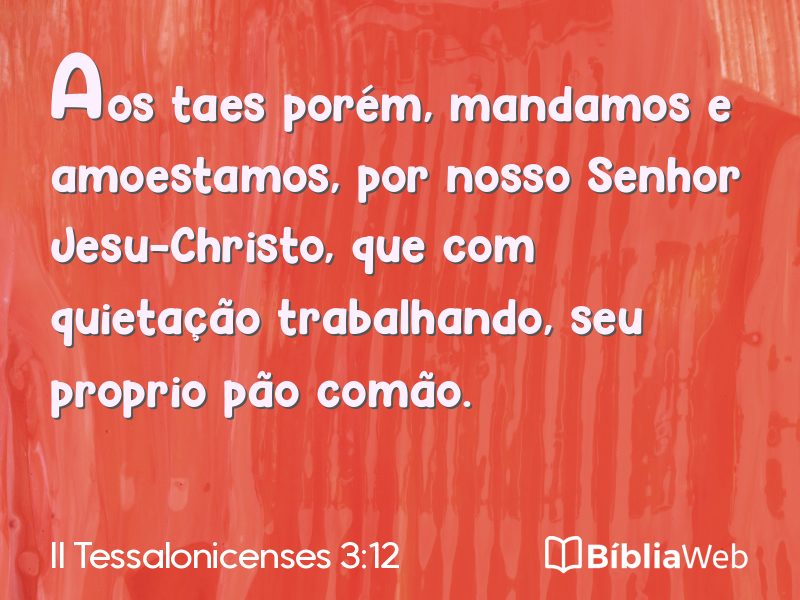 II Tessalonicenses 3:12 em imagem para compartilhar