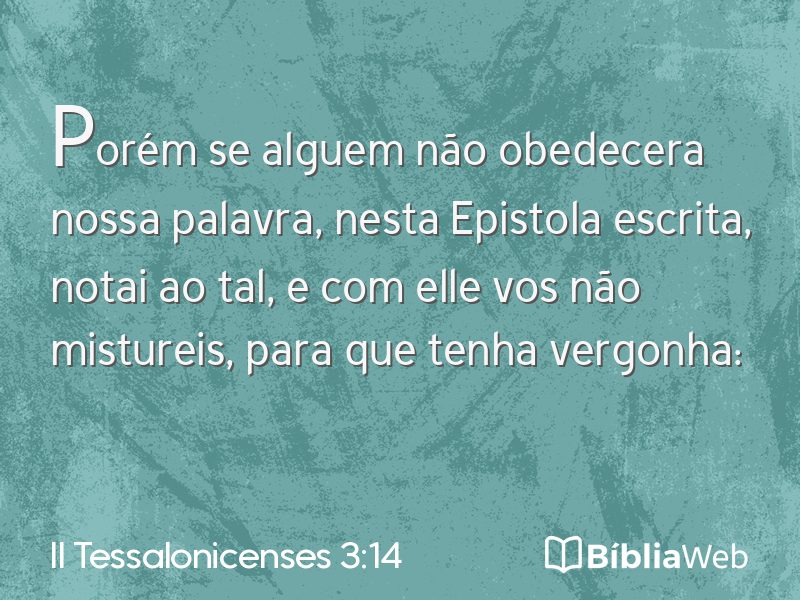 II Tessalonicenses 3:14 em imagem para compartilhar