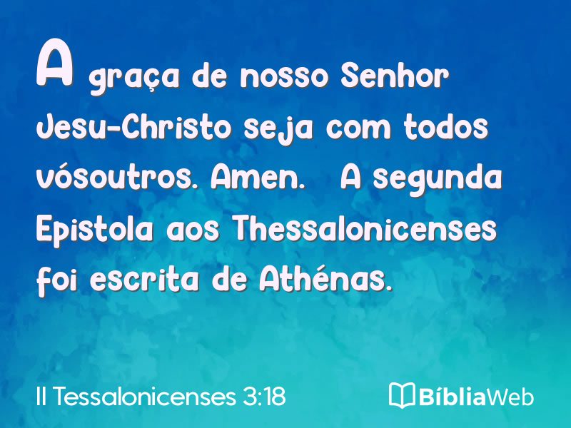 II Tessalonicenses 3:18 em imagem para compartilhar