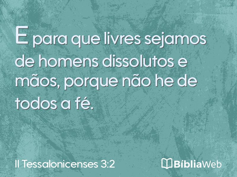 II Tessalonicenses 3:2 em imagem para compartilhar