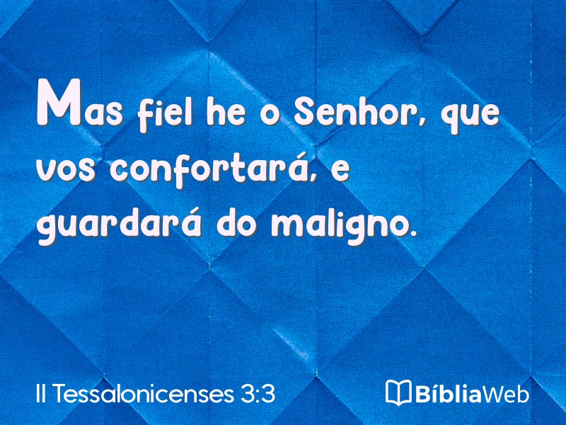 II Tessalonicenses 3:3 em imagem para compartilhar
