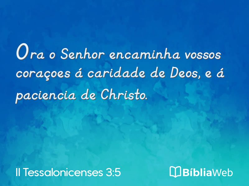 II Tessalonicenses 3:5 em imagem para compartilhar