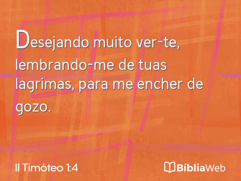 II Timóteo 1:4 em imagem para compartilhar