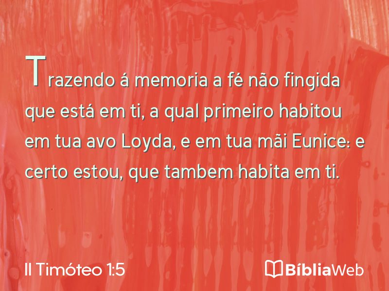 II Timóteo 1:5 em imagem para compartilhar