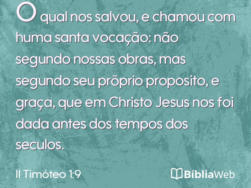 II Timóteo 1:9 em imagem para compartilhar