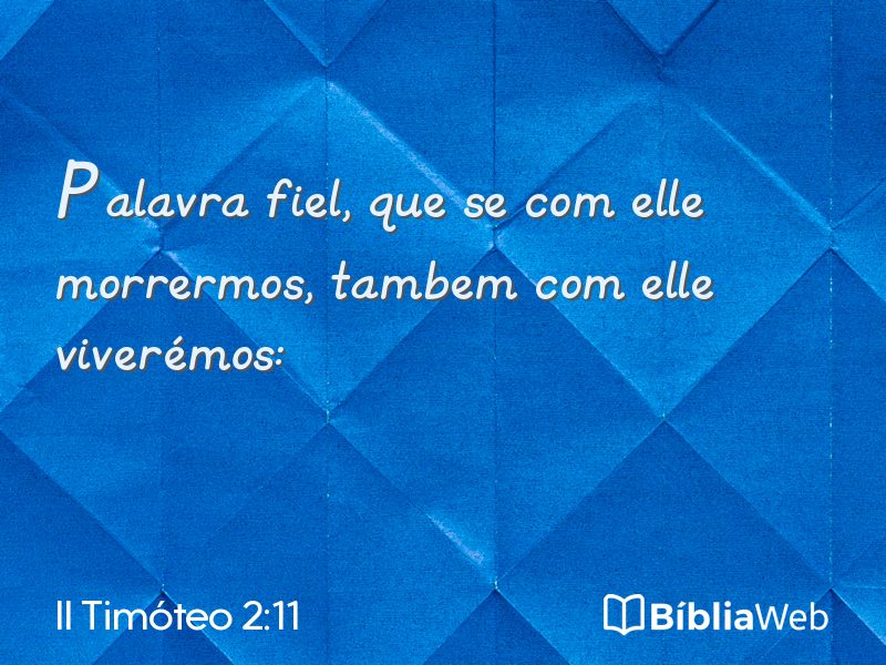 II Timóteo 2:11 em imagem para compartilhar