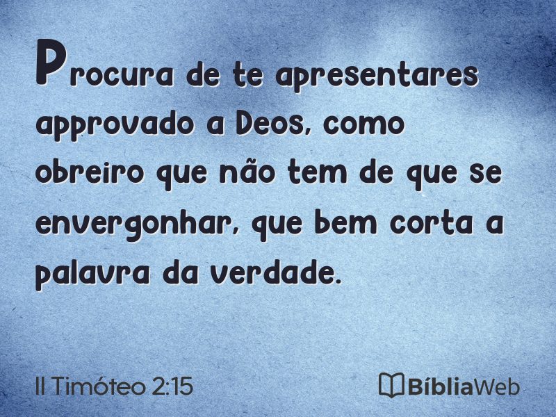 II Timóteo 2:15 em imagem para compartilhar