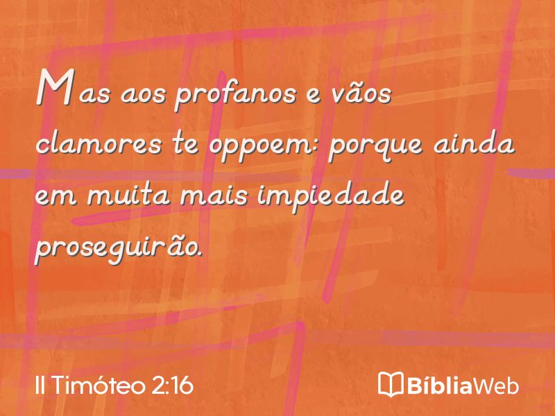 II Timóteo 2:16 em imagem para compartilhar