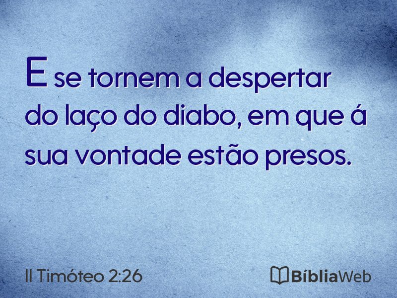 II Timóteo 2:26 em imagem para compartilhar