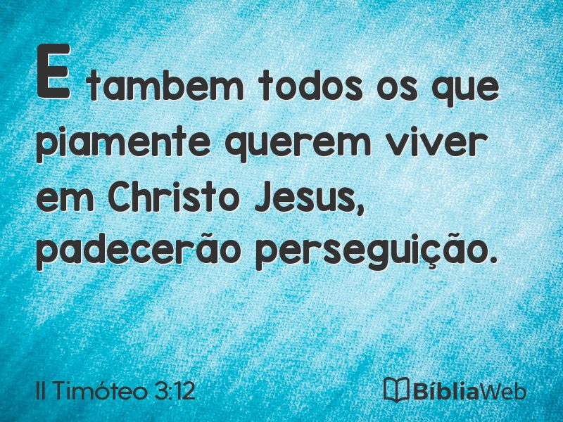 II Timóteo 3:12 em imagem para compartilhar