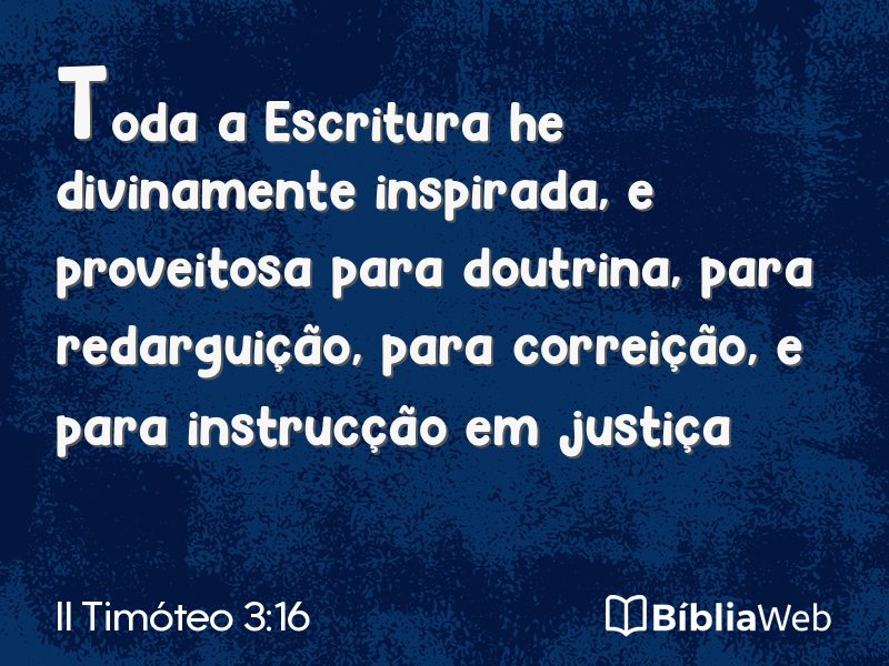 II Timóteo 3:16 em imagem para compartilhar