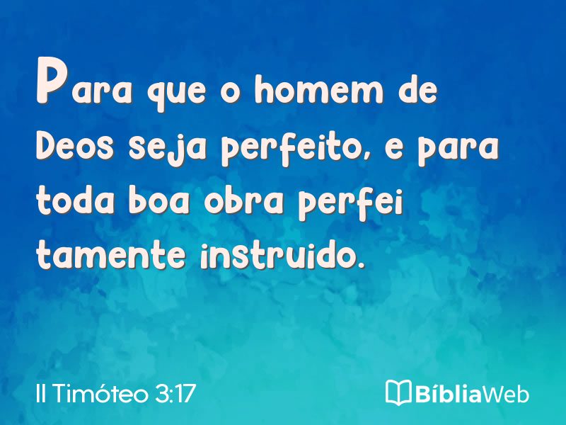 II Timóteo 3:17 em imagem para compartilhar