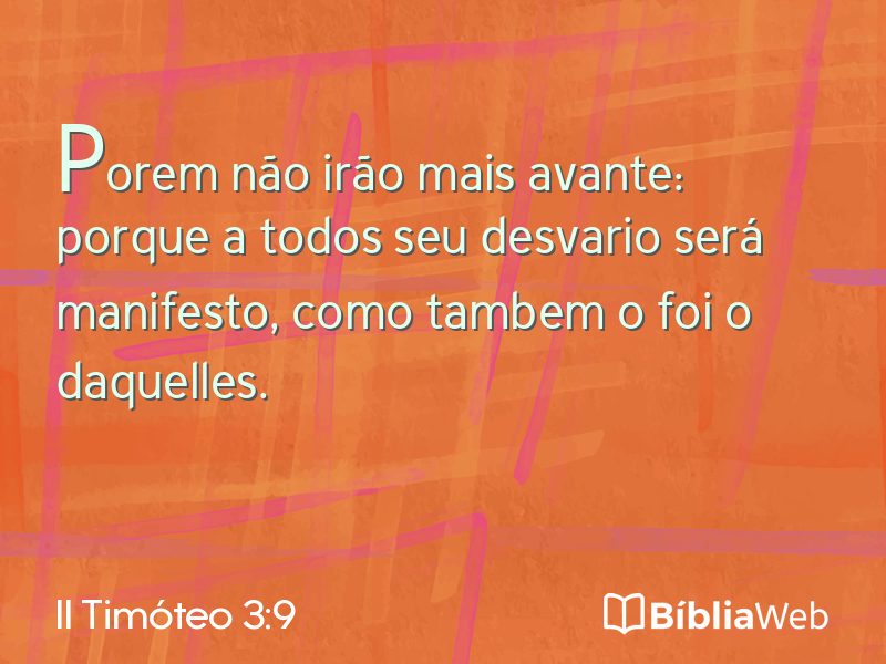II Timóteo 3:9 em imagem para compartilhar