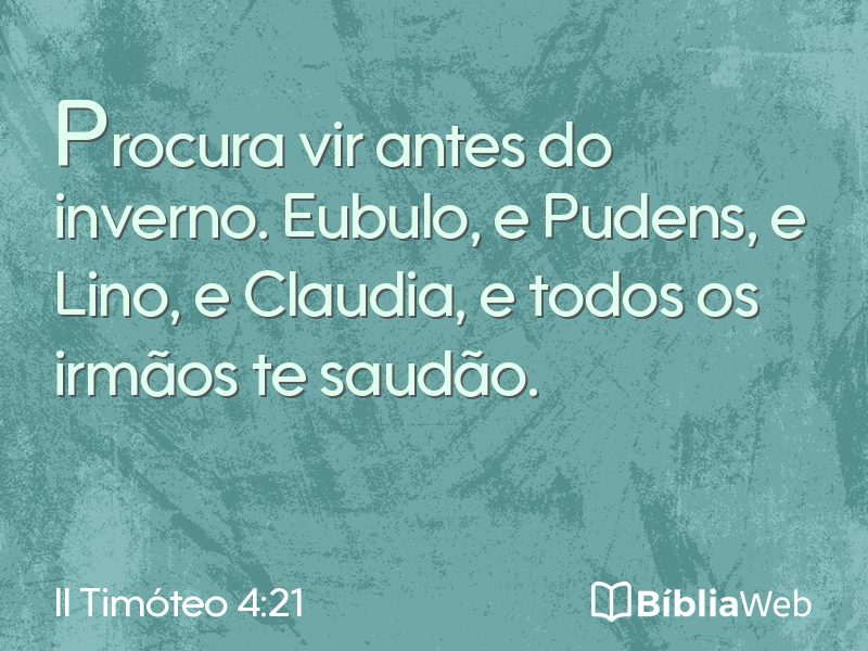 II Timóteo 4:21 em imagem para compartilhar