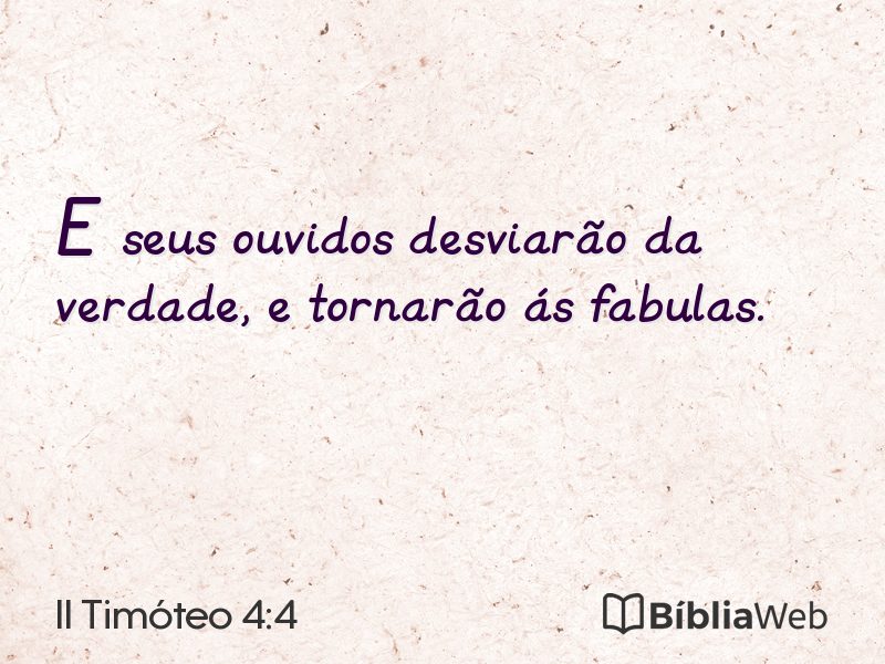 II Timóteo 4:4 em imagem para compartilhar