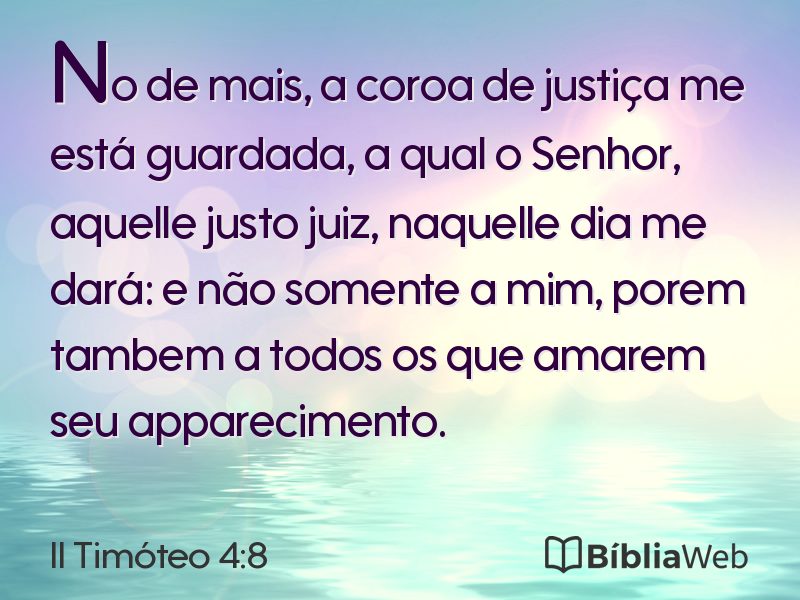 II Timóteo 4:8 em imagem para compartilhar