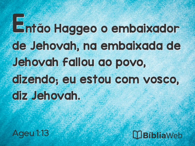 Ageu 1:13 em imagem para compartilhar