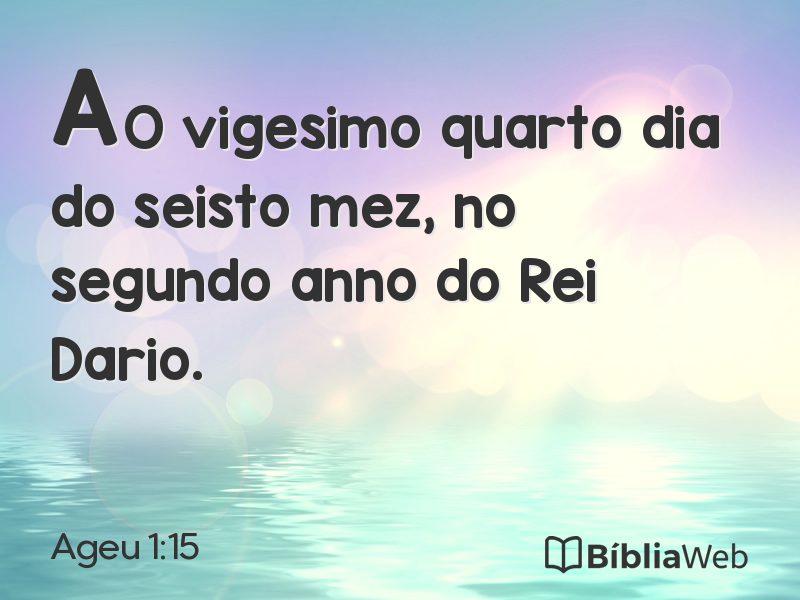 Ageu 1:15 em imagem para compartilhar