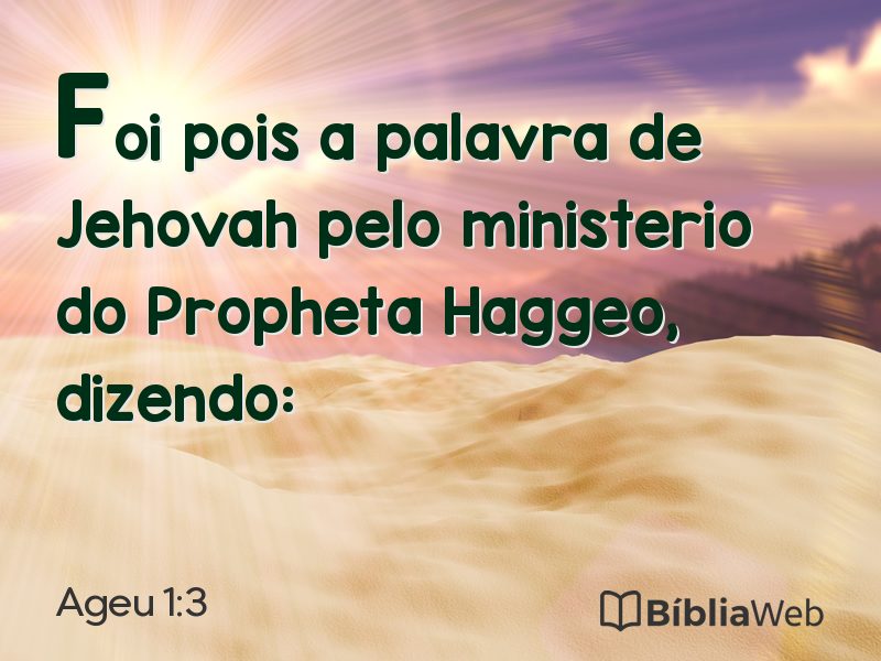 Ageu 1:3 em imagem para compartilhar