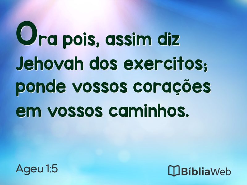 Ageu 1:5 em imagem para compartilhar